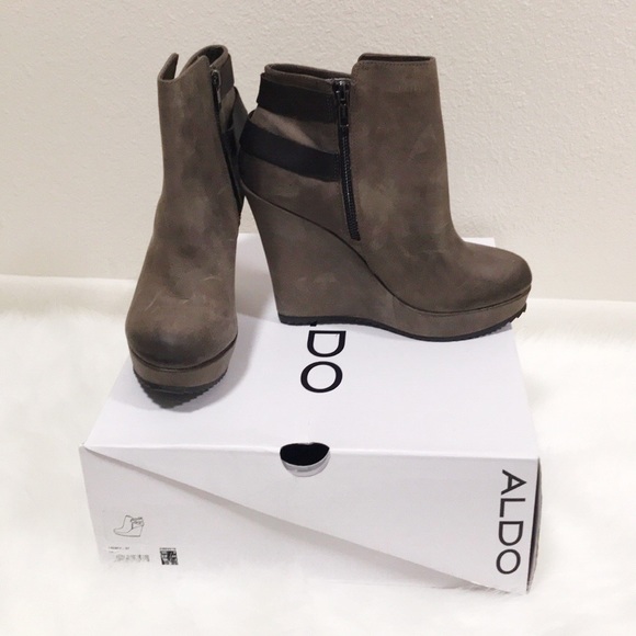 high heel wedge boots